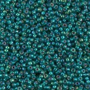 Miyuki rocailles Perlen 11/0 - Silver lined emerald ab 11-1017